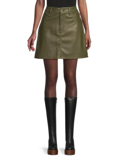 Joe's Jeans Babies' Women's Faux Leather Miniskirt In Green
