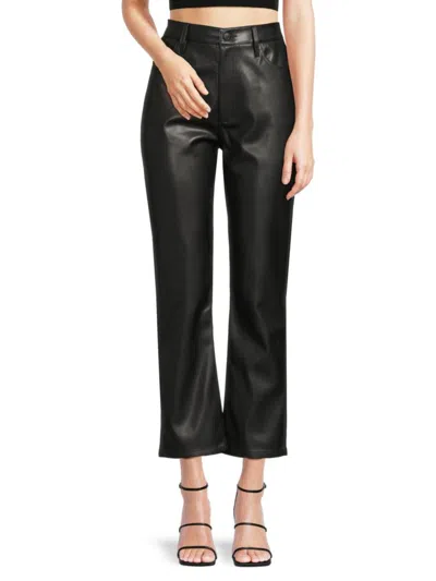 Joe's Jeans Babies' Women's Faux Leather Straight Ankle Pants In Black
