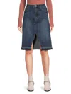 Joe's Jeans Women's High-rise Midi-length Denim Skirt In Blue
