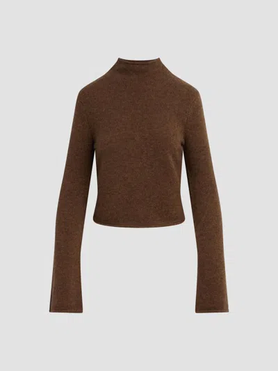 Joe's Jeans Women's Jane Roll-neck Bell-sleeve Sweater In Cinnamon