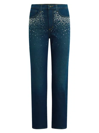 Joe's Jeans Women's Margot Crystal-embellished Slim Jeans In Blue