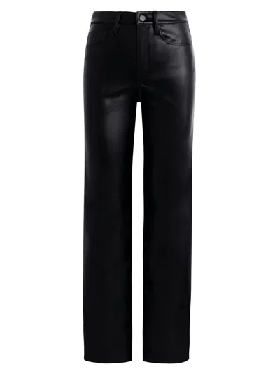 Joe's Jeans Women's Margot Faux Leather High-rise Straight-leg Pants In Black