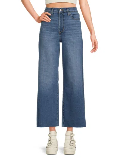 Joe's Jeans Babies' Women's Mid Wash Whiskered Wide Leg Jeans In Free Your Mind