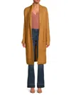 Joe's Jeans Women's Plaid Open Front Cardigan In Camel