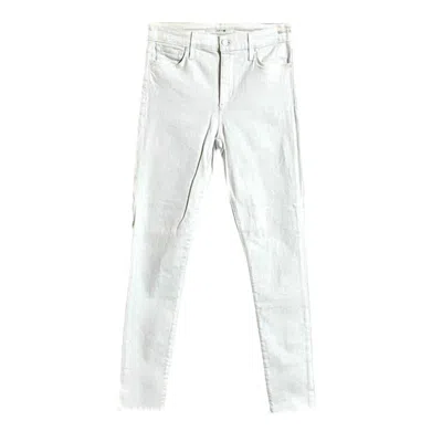Joe's Jeans Women's Raw Hem High Rise Skinny-ankle Jeans In White