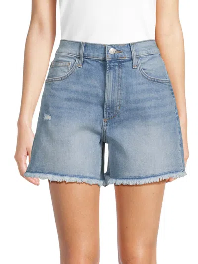 Joe's Jeans Women's Stretch Cotton Relaxed Fit Denim Shorts In Blue