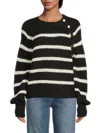 Joe's Jeans Striped Sweater In Black
