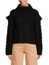 Joe's Jeans Adeline Ruffle Sweater Top In Black In Black