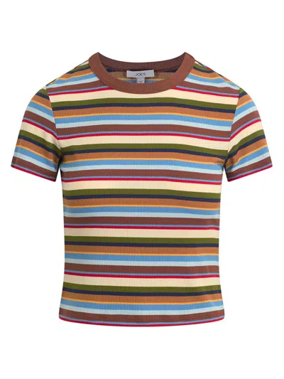 Joe's Jeans The Baby Tee Multi Variegated Stripe