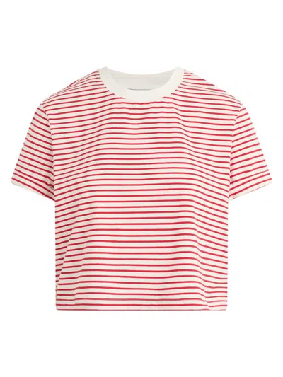 Joe's Jeans Women's The Boxy Striped Cotton Crewneck T-shirt