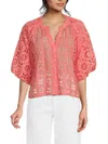 Joe's Jeans The Broderie Top In Pink