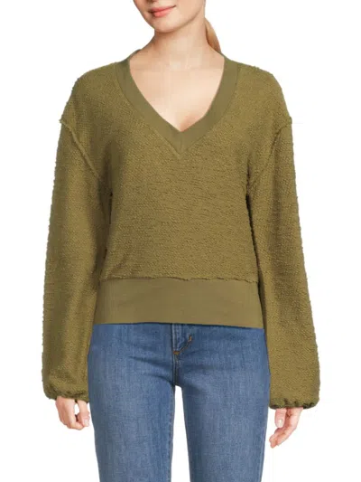 Joe's Jeans Women's The Carolyn Slub Knit Sweater In Burnt Olive