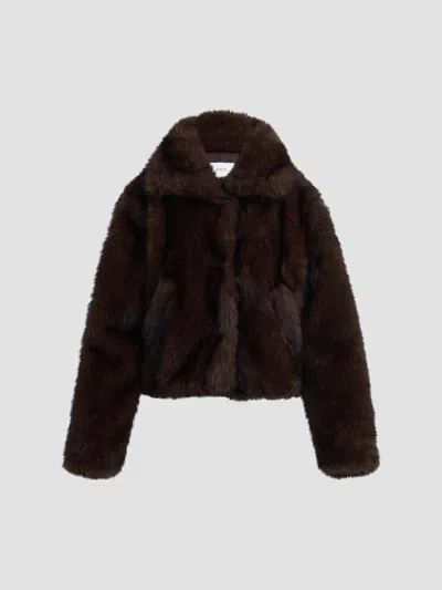 Joe's Jeans The Cozy Faux Fur Coat In Brown