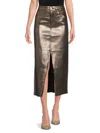 Joe's Jeans Women's The Eva Metallic Denim Midi-skirt