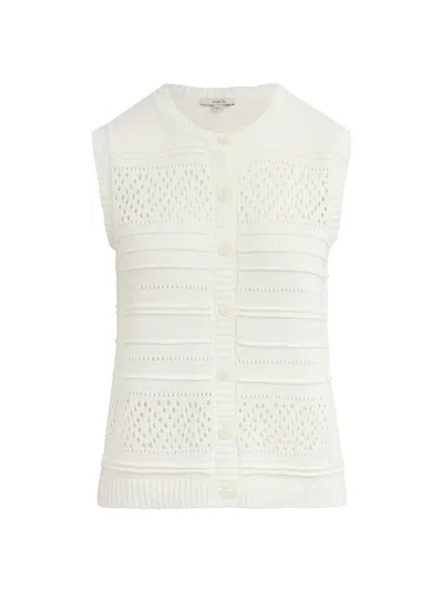 Joe's Jeans Women's The Faye Linen-cotton Sweater Vest In White