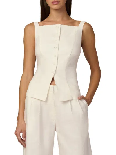 Joe's Jeans Women's The Frankie Linen-blend Vest In White