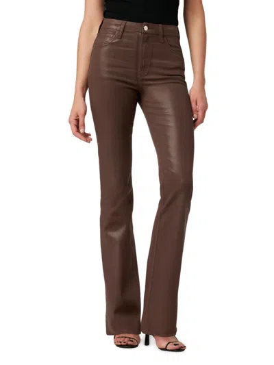 Joe's Jeans Babies' Women's Coated Curvy Boot Cut Jeans In Tiramisu