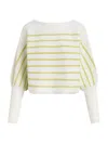 Joe's Jeans Women's The Karina Breton Striped Sweater In White Lemongrass