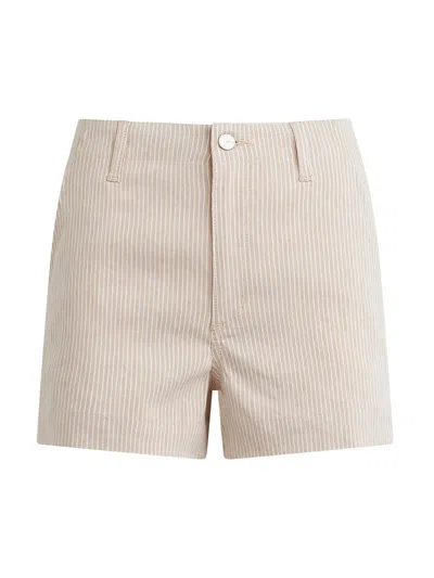 Joe's Jeans Women's The Karter Striped Linen-blend Shorts In Neutral