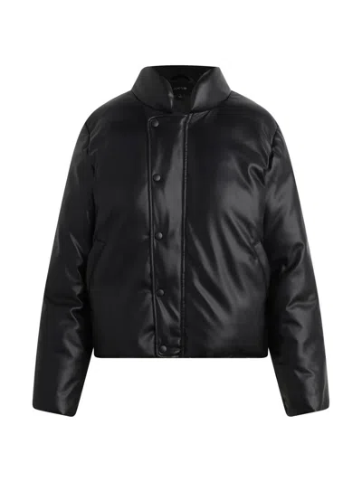 Joe's Jeans Women's The Kiki Padded Faux Leather Bomber Jacket In Black