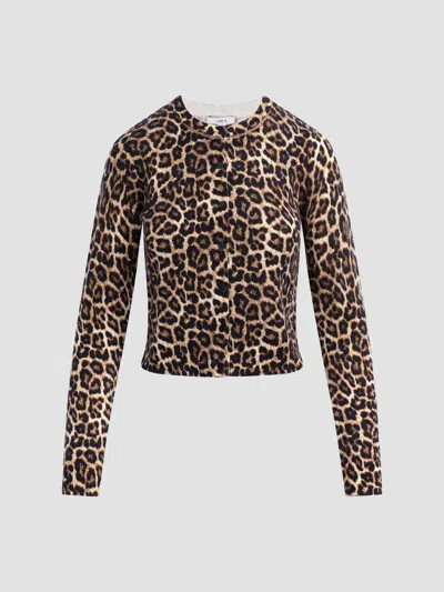 Joe's Jeans Women's The Leopard Dani Wool-cashmere Cardigan In Brown