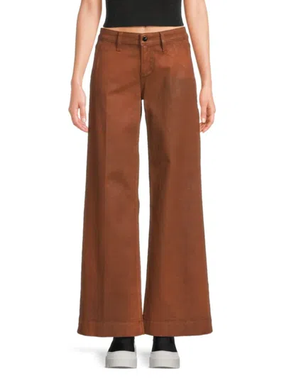 Joe's Jeans Babies' Women's The Lou Low Rise Wide Leg Pants In Dark Cognac