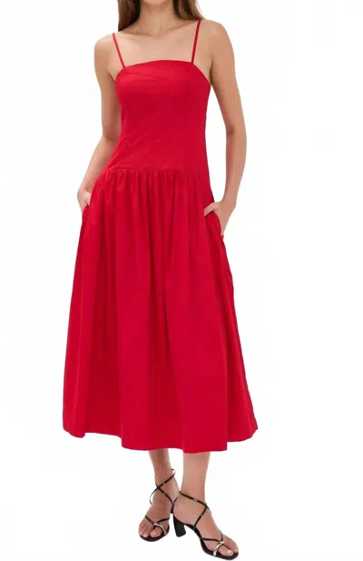 Joe's Jeans Women's The Mara Maxi Dress In Cherry Red