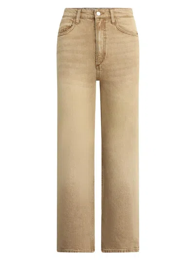 Joe's Jeans Billie Crop High-rise Barrel Jeans In Neutral