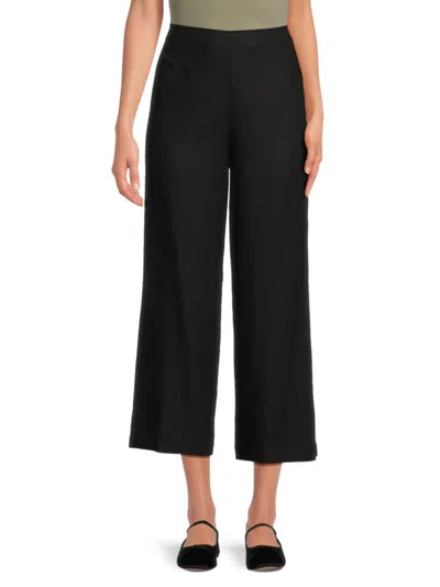Joe's Jeans Women's The Mariel Cropped Linen-blend Pants In Black