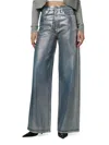 Joe's Jeans Women's The Mia Coated High-rise Wide-leg Jeans In Gray