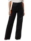 Joe's Jeans Women's The Mia Petite Coated Wide Leg Jeans In Black