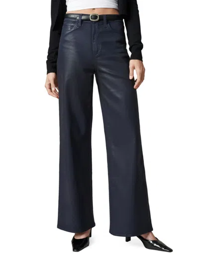 Joe's Jeans Women's The Mia Petite Coated Wide Leg Jeans In Blue