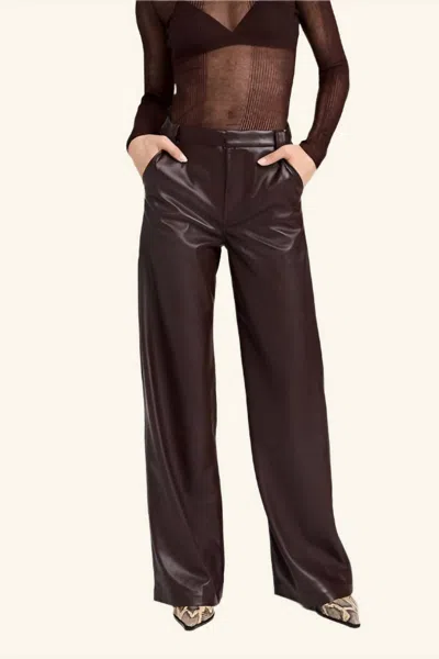 Joe's Jeans Women's The Mia Vegan Leather Trouser In Coffee Bean In Multi