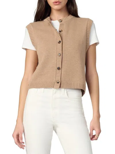 Joe's Jeans Women's The Noa Wool-blend Cardigan Vest In Brown