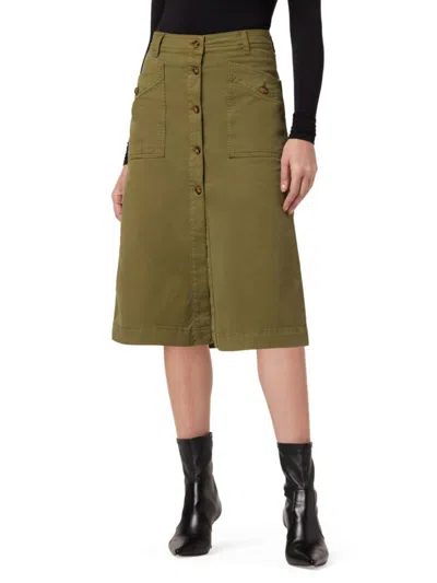 Joe's Jeans Babies' Women's The Premium Cargo Midi Skirt In Burnt Olive