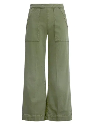 Joe's Jeans Women's The Side Zip Wide-leg Ankle Pants In Green