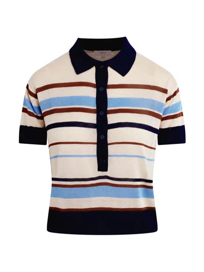 Joe's Jeans Women's The Stella Striped Polo Sweater In Multi
