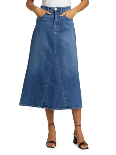 Joe's Jeans Babies' Women's The Tulie Denim Midi Skirt In Dazzling