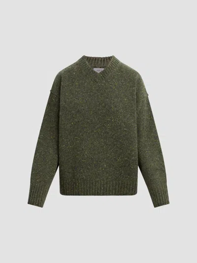 Joe's Jeans Women's The V-neck Cotton-cashmere Sweater In Moss