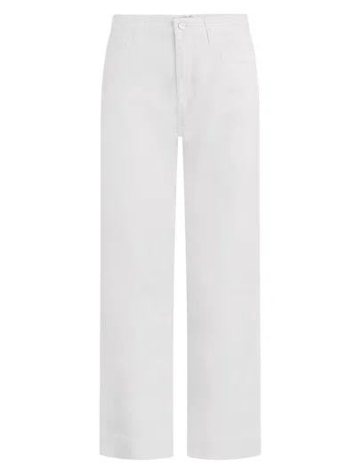 Joe's Jeans Women's The Wilder Relaxed Barrel Crop Jeans In White