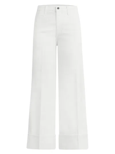 Joe's Jeans Women's Trixie Wide-leg Cuffed Pants In Optic White