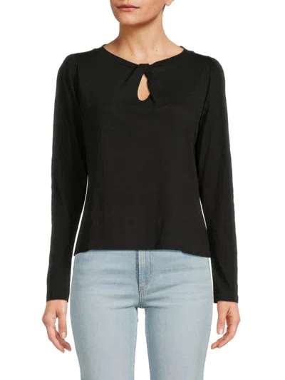 Joe's Jeans Women's Twist Keyhole Top In Black