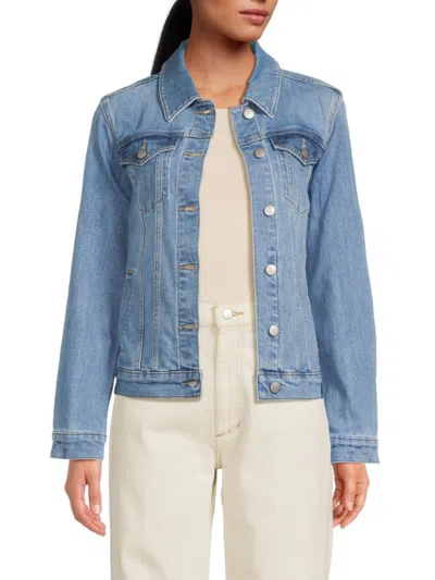 Joe's Jeans Women's Washed Relaxed Denim Jacket In Blue