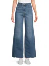 Joe's Jeans Women's Whiskered Cotton-blend Wide-leg Jeans In Blue