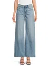 Joe's Jeans Women's Whiskered Stretch-cotton Wide-leg Jeans In Blue
