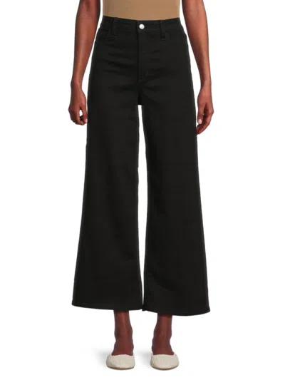 Joe's Jeans Women's Wide-leg Ankle Jeans In Black