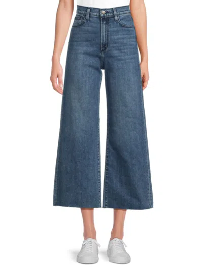 Joe's Jeans Babies' Women's Wide Leg Cropped Jeans In Bolivia Blue