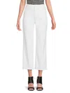 Joe's Jeans Women's Wide Leg Cropped Jeans In White