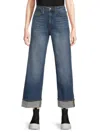 Joe's Jeans Women's Wide-leg Cuffed Jeans In Panama