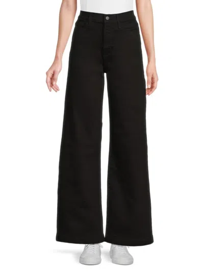Joe's Jeans Babies' Women's Wide-leg Full-length Jeans In Black